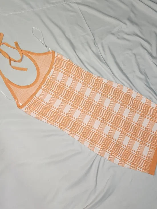 Princess Polly Orange-white Mini Halter - Picture 4 of 4